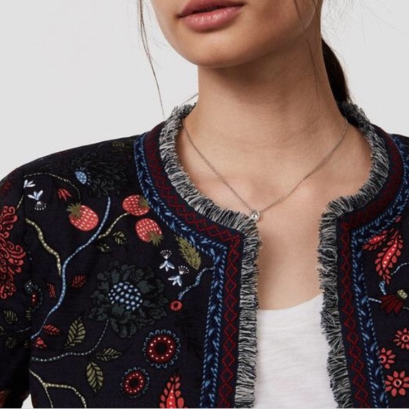 Loft Primavera fringe embroidered open jacket - Picture 3 of 6